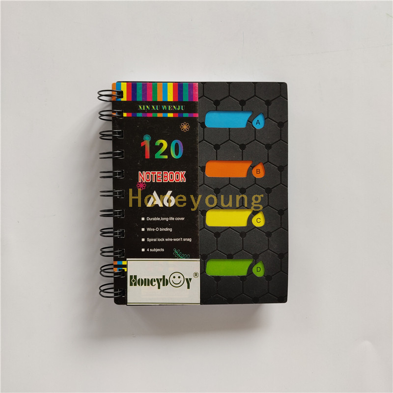  B5/A5/A6 Size 120 Sheets Four Subjects High Quality Spiral Notebook with LOGO SN-28