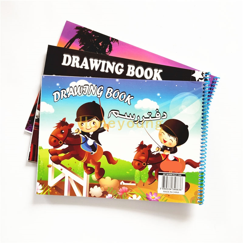 21X29.7cm 30 Pages Cute Drawing Book for School Students with Plastic Spiral DWB-2