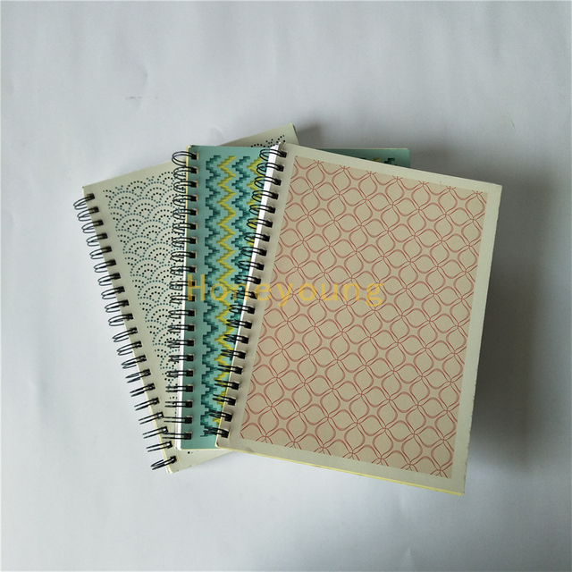 300pages Simple Designs Offset Paper Metal Wire Double Spiral Notebook SN-8