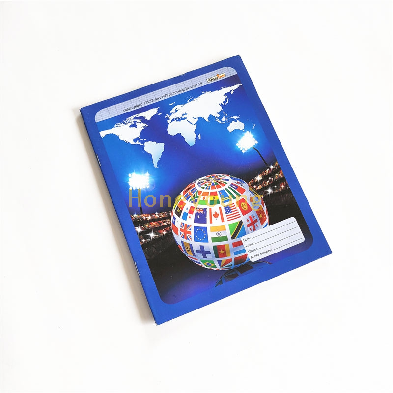 UV Coated World Map 60gsm Paper Printed Exercise Book Notebook Manufacturers FEB-12